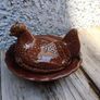vintage pate Terrine dish, chicken on nest ceramic dish Image 7