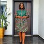 African Fabric Shirt Dress Image 3