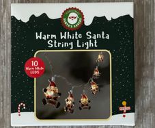 Christmas Santas Savers 10 LED Warm White Santa String Light