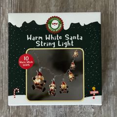 Christmas Santas Savers 10 LED Warm White Santa String Light