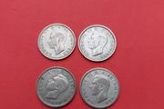 4 x Sixpence .500 silver 1939/42/43/45