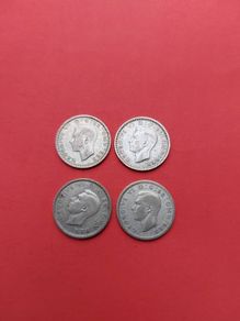 4 x Sixpence .500 silver 1939/42/43/45