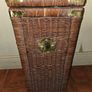 Vintage Wicker and Brass Square Basket Image 5