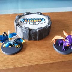 Skylander birthday cake decor.