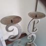 Solid heavy iron vintage candle holders Image 4
