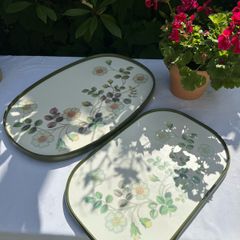 Vintage Serving Kitchen Trays Marks & Spencer St. Michael White Flowers