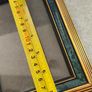 Faux blue marble rectangular resin frame with glass Victorian style for photo picture tabletop wall hanging antique style marbled gold gilt 4 x 6  inches Image 2