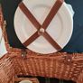 Wicker Picnic Hamper Basket with 4 settings Image 4