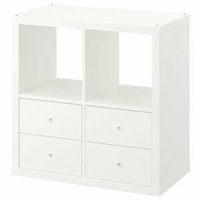 Boxed IKEA Kallax shelving unit