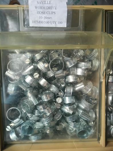 Various size hose clips
