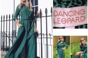 Dancing leopard viral dove dress chic leopard print green pockets
