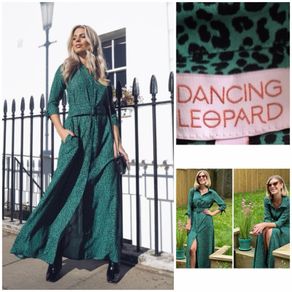 Dancing leopard viral dove dress chic leopard print green pockets