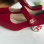 Velvet Red sandles Image 4