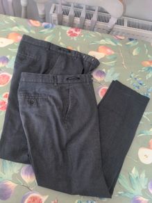 Grey Stretch School Trousers x2