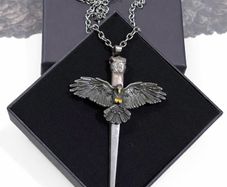 1 Coffin Nail Of The Watching Raven Talisman Necklace