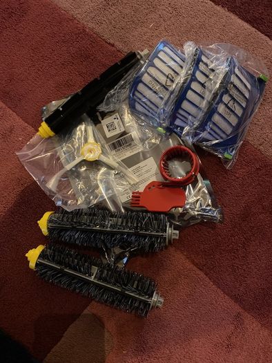 Robot vacuum parts Accessories Kit for iRobot Roomba 600 Series 694 692 690 680 660 665 651 650 614 Robot Vacuum Cleaner, Replacement Parts Bristle & Flexible Beater Brush, Filter, Side Brushes