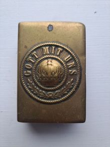 Antique WW1 German Military Brass Matchbox Holder Gott Mit Uns "God With Us