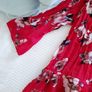 NY Collection Red Floral Blouse - Size 12 Image 2