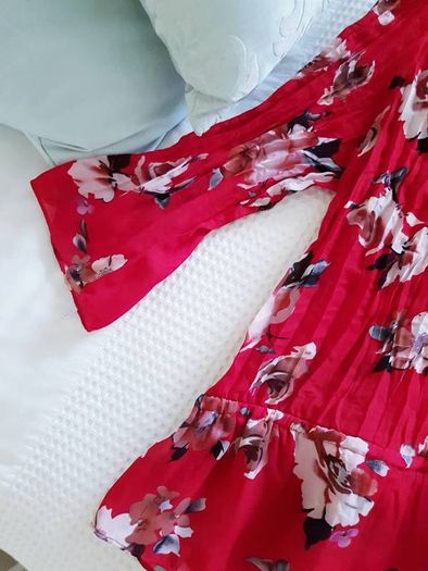 NY Collection Red Floral Blouse - Size 12
