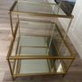 Gold 3-Tier Glass Side Table Image 2