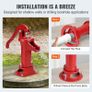 Antique Well Hand Pitcher Pump, 25 ft Maximum Lift, Cast Iron Manual Hand Water Pump with Ergonomic Handle G1-5/8" Easy Installation, Old Fashioned for Outdoor Home Yard Garden Pond Farm, Red Image 2