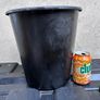 Tall black plastic flower pot Image 2