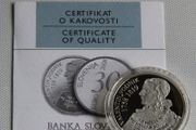 Slovenia 30 Euro Silver Proof Valentin Vodnik 2008 Slovenija