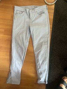Oasis pale sky blue skinny jeans ankle length with zips