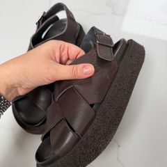 Lofina woven leather sandals UK5