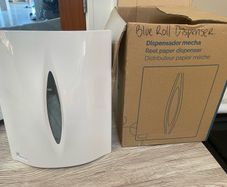 Brand New Blue Roll Dispenser & Hand Soap Dispenser - Can Deliver