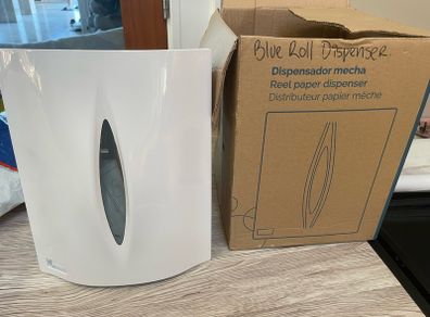 Brand New Blue Roll Dispenser & Hand Soap Dispenser - Can Deliver