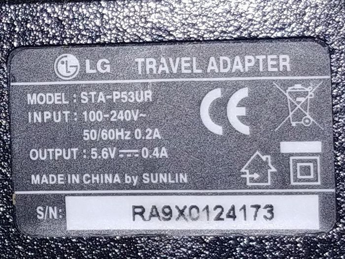 LG Travel Adapter UK plug