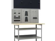 main image for ad Workbench with Three Wall Panels and One Cabinet