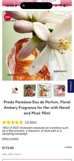 PRADA Paradoxe 90ml parfum for her