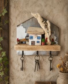 handcrafted wooden key holder!