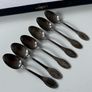 Vintage Italian Solid 800 Silver Espresso Teaspoon  Set (Boxed, Ricci 30 AL) 1944-1968 Image 2