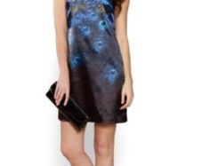 Beautiful peacock feather print dress