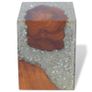 Stool Solid Teak Wood and Resin Image 4