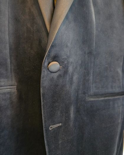 Mens navy velvet tuxedo jacket