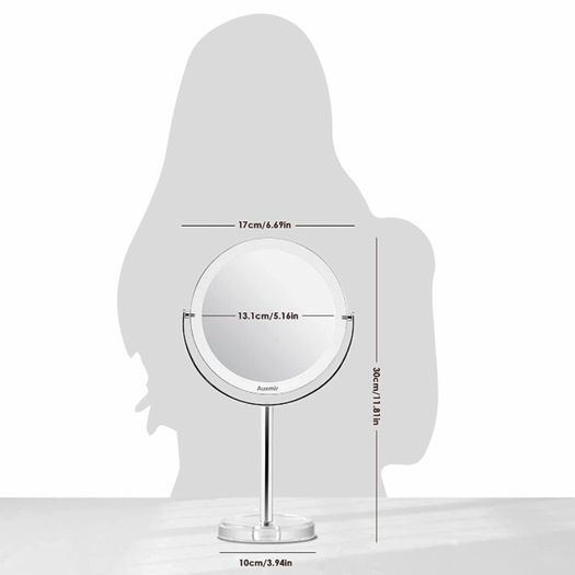 Double Sided Magnifying Makeup Mirror with 1X / 10X Magnification