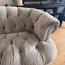 Luxury Grey/Silver Velvet Chesterfield 2-Seater Sofa Image 4