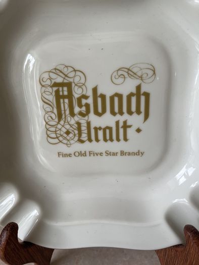 Vintage 2 Asbach Uralt Five Star Brandy Ashtrays