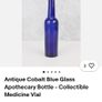 cobalt blue glass bottle Image 4