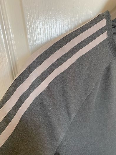 Adidas 3-Stripes Fitted T-Shirt Grey Size M