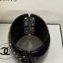 chanel black Resin Crystal Large CC cuff bangle Image 9