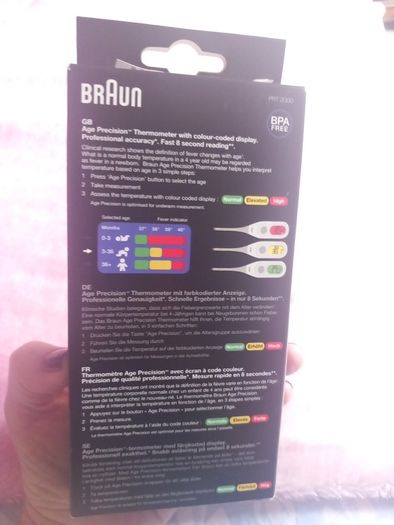 BRAUN themometer age precision digital.