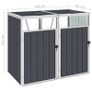 Double Garbage Bin Shed Anthracite 143x81x121 cm Steel Image 5