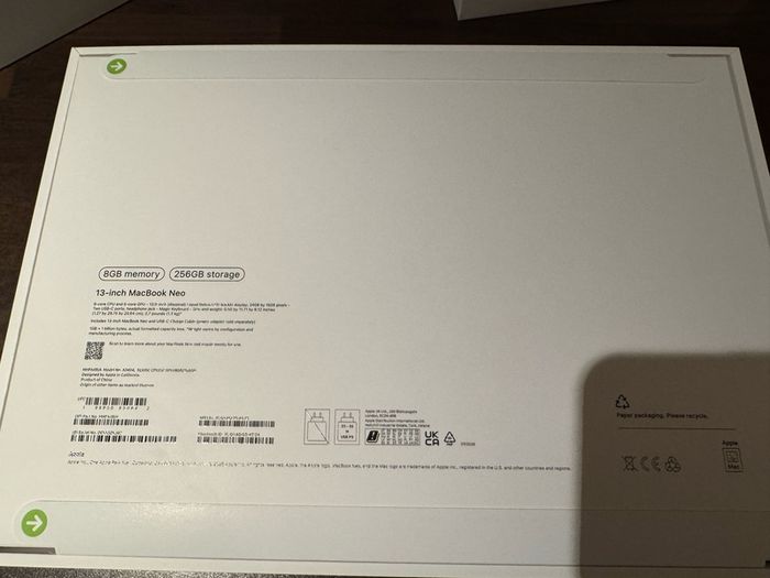 Macbook Neo 2026 , ( Box Packed ) , 8Gb , 256B