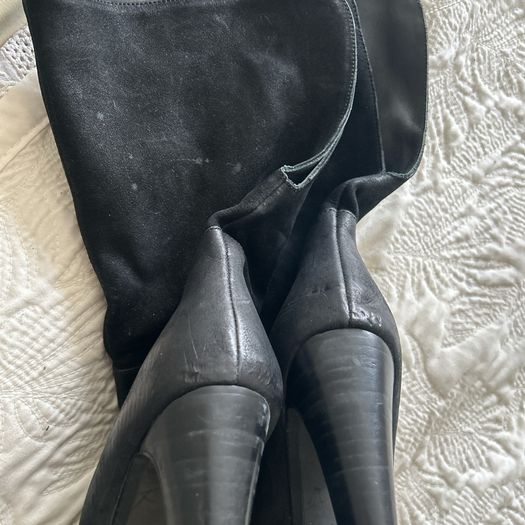 Allsaints Black Calf High Boots EU 40