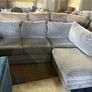 Grey corduroy corner sofa set Image 3